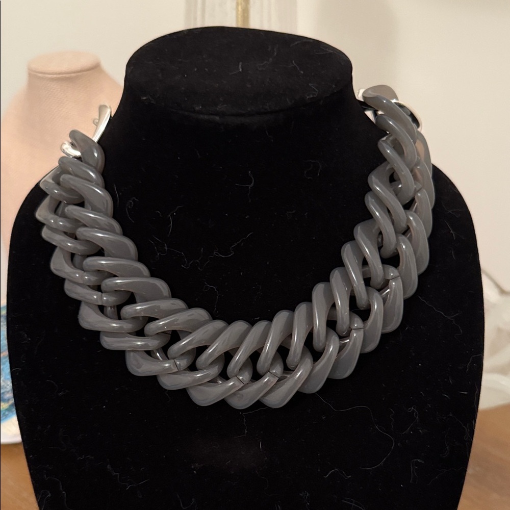 Talbots Chunky Gray Chain Necklace